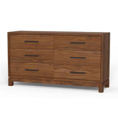 an image of a wooden dresser with drawers