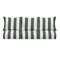 Escape to a stunning retreat in your very own backyard with the help of this trend-forward sofa pillow and cushion set featuring a stylish solid Sunbrella fabric. This pillow and cushion set will effortlessly liven up your outdoor space while offering added comfort to help you and your guests relax after a long day. It features durable, weather-resistant material and is made in North America, offering supreme quality you can trust! Size: 23" W x 23.5" H, Fabric: Blue/White | Wade Logan® Indoor/O Outdoor Fabric Sofa, Outdoor Couch Cushions, Outdoor Sofa Cushions, Timeless Sofa, Striped Sofa, Cozy Sofa, Patio Furniture Cushions, Outdoor Comfort, Outdoor Couch