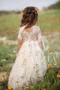 Flower Dresses For Kids, Dresses For Flower Girls Wedding, Lace Boho Bridesmaid Dresses, Boho Wedding Flower Girl Dress, Bridesmaid Flower Dresses, Embroidered Flower Girl Dresses, Flower Girl Boho Dress, Toddler Floral Dress, Whimsical Flower Girl Dress