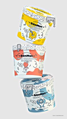 Creative ice cream box design Ice Cream Box Design, Ice Cream Packaging Design, Ice Cream Branding, Cream Packaging Design, Dairy Packaging, Cream Packaging