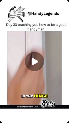 the video is showing how to use hand signals for teaching you how to be a good handyman