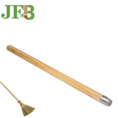 two wooden brooms and a metal handle on a white background with the words j f b written below it