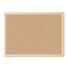 an empty cork board on a white background