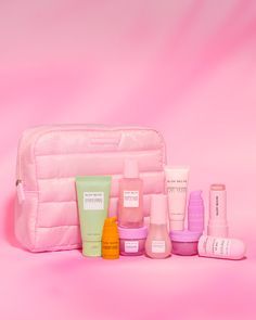 Glowing somewhere? This travel kit has everything you need to maintain glowing skin, no matter your destination. Make packing a breeze with this assortment of carry-on approved best-sellers and a Pink Dream Pillow pouch that fits all your travel essentials (and more) - at 15% off. Kit Includes: Avocado Ceramide Moisture Barrier Cleanser (50ml) Watermelon Glow PHA + BHA Pore-Tight Toner (40ml) Cloudberry Bright Essence Toner (5ml) Plum Plump Hyaluronic Serum (5ml) Watermelon Glow Niacinamide Dew Drops (15ml) Plum Plump Hyaluronic Cream (20ml) Watermelon Glow Pink Dream Body Cream (20ml) Plum Plump Hyaluronic Gloss Balm (15ml) Watermelon Glow Dew Balm SPF 45 Pink Dream Pillow Pouch This set is considered final sale and is not eligible for a refund. Glow Recipe Kit, Glow Recipe Set, Skincare Starter Kit, Watermelon Glow Niacinamide Dew Drops, Plum Plump, Niacinamide Dew Drops, Mini Skincare, Skincare Sets, Trending Skincare