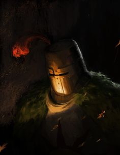 a painting of a barrel in the dark with fire coming out of it's mouth