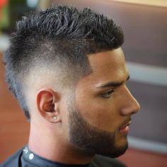 Short Mohawk Hairstyles, Short Hair Mohawk, Burst Fade Mohawk, Mohawk For Men, Types Of Fade Haircut