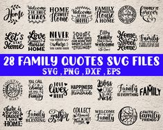 28 family quotes svg files