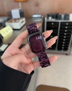 Resin Strap For Apple Watch Band 41MM 45MM 44mm 40mm 42mm 38mm Woman Loop Watchband For Iwatch Series 7 6 Se 5 4 3 2 1 Correa Apple Watch Straps Women, Apple Watch Aesthetic, Origin Band, Black Apple Watch, Black Apple Watch Band, Resin Watch, Apple Watch Bands Fashion, Apple Watch Se