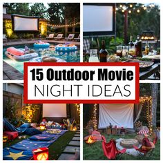 outdoor movie night ideas for the backyard