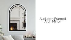 20" X 48" Audubon Arch Wall Mirror Rustic Brown - Kate & Laurel All Things Decor : Target