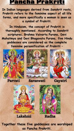 🪷✨ Pancha Prakriti✨🪷 Parvati Goddess, Maa Saraswati, Bhagavata Purana, Shri Hari, Krishna Gif, Saraswati Goddess, God Goddess, Diet Chart, Hindu Mythology