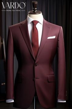 Elevate your formal style with our exquisite Maroon Two-Piece Suit for men, meticulously crafted for the modern gentleman. This premium suit is a harmonious blend of sophistication and trend, making it the perfect choice for weddings, special occasions, or a dapper evening out.  Tailored to perfection, the rich maroon hue exudes timeless elegance, while the two-piece ensemble ensures a sleek and contemporary silhouette. The jacket features a tailored fit, accentuating your frame, and the matching trousers provide comfort without compromising style.  ✨ Key Features:  .Premium Maroon Fabric .Tailored Fit for a Sharp Look .Versatile for Various Occasions  🤵 Why Choose Our Maroon Suit? Indulge in the luxury of fine craftsmanship and attention to detail. Our Maroon Two-Piece Suit is not just c Suit For Men Stylish, Men's Business Casual Style, Maroon Fabric, Men's Business Outfits, Men's Business Suits, Suit For Men, The Rising Sun, Wedding Suit