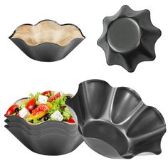 PRICES MAY VARY. 🍀【Large, Thick, 8-Petals】138g/pc, thicker and more durable. Unique 8-petals baking beautiful & appetizing delicious. Taco bowls measure 8.4 x 4.3 x 2.5 in/ 21.4 x 11 x 6.5 cm, large enough to share with your family & friends. 🍀【Great Value Package】You will get 6Pcs Large Nonstick Taco Shell Maker Salad Bowl, 1 silicone basting brush, and a pair of silicone heat-resistant cooking gloves. Satisfy your daily cooking needs. 🍀【Non-stick & Safe Material】Taco bowl shell maker featur Basting Brush, Silicone Gloves, Taco Salad, Salad Bowl, Baking Molds, Carbon Steel, Gloves, Salad, Bowl