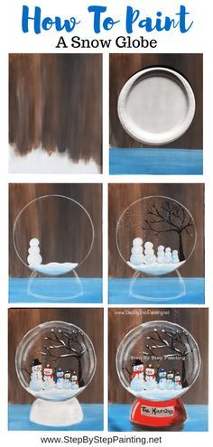 how to paint a snow globe