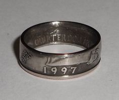 "Sealed" Birth Year Us Quarter Handmade Coin Ring Size 4-12 1965 - 1998 Quarter Ring, Coin Rings, Skin Discoloration, Birth Year, Coin Ring, Allergic Reaction, Ring Sizes, The Ring, Jewelry Watches