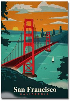 the golden gate bridge in san francisco, california with sailboats on the water below