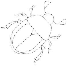 a bug is drawn in the shape of a dotted line