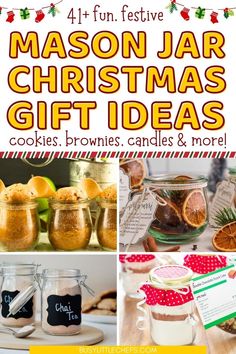 mason jar christmas gift ideas with text overlay