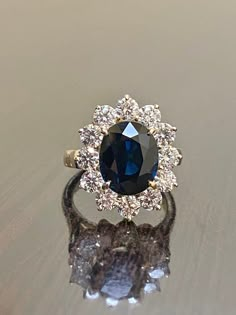 Diana Engagement Ring, Sapphire Diamond Wedding Ring, Sapphire Halo Engagement Ring, Diana Ring, Blue Sapphire Engagement Ring, Diamond Princess, Expensive Jewelry Luxury, Sapphire And Diamond Ring, Sapphire Engagement Ring Blue