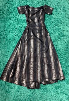 Authentic Vintage 30s Striped Formal Dress!  In good condition has a small repair and a flap on the chest the lifts up/is currently tucked in (can be pinned down or worn as is). Measurements laying flat-pit to pit16" waist-12" hips-23" length-51" #30sdress #vintagedress #1930s #30svintage (No returns) 30s Dress, Dress Clothes For Women, Formal Dress, Vintage Dresses, Dress Outfits, Women Accessories, Formal Dresses, Womens Dresses, Outfit Accessories