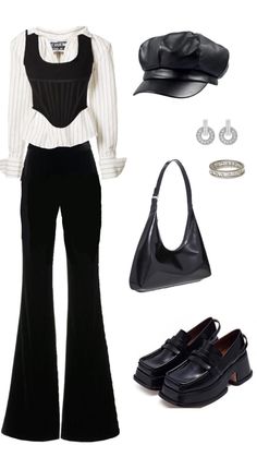 Classy Rockstar Outfit, Rockstar Work Outfit, Aesthetic Women Suit Outfits, Work Y2k Outfits, Y2k Black Outfit Ideas, Y2k Outfit Inspo Board, Rockstar Casual Outfit, Styling A Brown Blazer, Causal Vampire Outfit