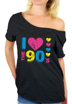 PRICES MAY VARY. 100% Cotton Made in the USA and Imported Pull On closure Machine Wash 90S CLOTHES FOR WOMEN - Whether you're an 90's kid who made in the 90's or just discover the magic of 90's later , this super-sweet I Love The 90's Off The Shoulder Tops for Women T shirts is sure to delight you! The perfect women off the shoulder I Love The 90's T-shirt is here for you. Wear it on one shoulder or center it to make it fashionable. Either way, it will flatter your body and your curves with its Freestyle Outfit, Disco Outfit For Women, 80s Fancy Dress Women, 80s Tops, 80s Fancy Dress, Halloween Costumes For Teens Girls, Off Shoulder T Shirt, 80s Shirts, Costumes For Teens