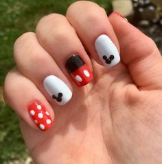 Minnie Nail Art, Nails Disney, Cruise Disney