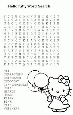 Sanrio Activity Sheet, Little Spaces Ideas Activities, Hello Kitty Activities, Hello Kitty Coloring Pages Printable, Coloring Hello Kitty