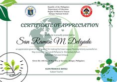 the certificate is being displayed for someone to receive