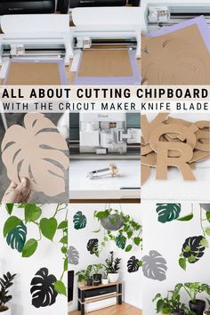 the instructions for cutting chipboard with the cricut maker knife blade