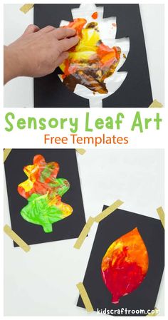 an art project for kids to make with paper leaves