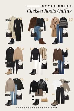 Looking for Chelsea boots outfit ideas for women in fall and winter 2024? Find inspiration in my list of Chelsea boot outfits that has a look for every occasion! Jump on this fall fashion trends and see how to wear Chelsea boots for fall and winter. Whether you’re looking for chunky, black, brown, cream, or heeled Chelsea boot outfits for women, we have all your fall and winter outfit inspiration! Boots Look Casual Outfits, Chelsea Boots Outfit Fall 2024, Winter Outfit Chelsea Boots, Womens Outfits With Chelsea Boots, Chelsea Boots For Petite Women, Winter Outfits Sneakers Casual, Black Pants Tan Boots Outfit, How To Style Black Combat Boots, Chunky Sock Boots Outfit