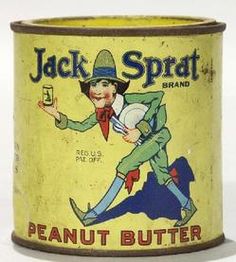 an old tin can with a cartoon character on it