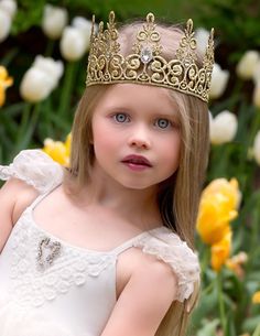 Quinn 18K Gold Rhinestone Princess Crown  - Gold Lace Crown + Swarvoski Crystals - Princess Crown - Crown Photography, Lace Crown, Lace Crowns, Baby Crown, Crown Gold, Glamorous Hair, Tea Party Hats, Rhinestone Crown, Princess Birthday Party