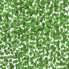 the green leaves are all over the white background for this wallpaper design, which is very similar to many other types of leafy plants