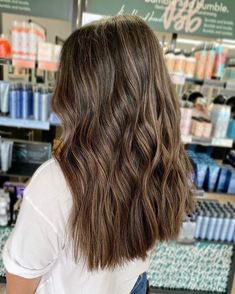 Partial Light Brown Highlights, Simple Natural Highlights, Light Brown Hair By Hair Pattern, Dark Brown Hair With Tiny Highlights, Brunette Soft Highlights, Super Subtle Highlights, Natural Highlights For Brown Hair Straight, Scattered Highlights Brunette, Brunette Hair Subtle Highlights