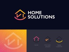 the logo for home solutions, which is designed to look like it has an arrow pointing up