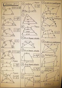 an old sheet of paper with some diagrams on it and one is written in spanish