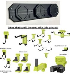 there are many different items that could be used with this product, including brackets and hooks