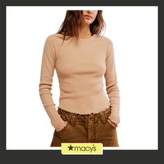 in stock Military Style Long Sleeve Tops With Relaxed Fit, Free People Henley, Free People Thermal Top, Free People Henley Top, Easy Does It, Thermal Top, Free People, Shirts Tops, In Store