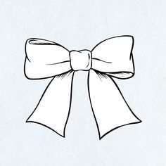 a black and white drawing of a bow