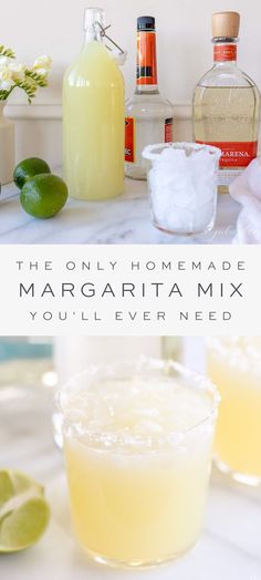 the only homemade margarita mix you'll ever need to make it taste like lemonade