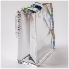 a clear plastic bag that has been wrapped in foil