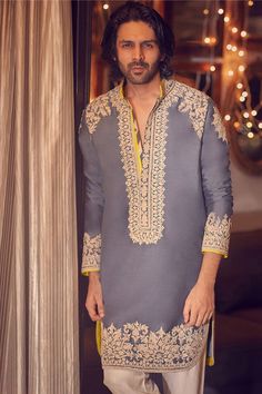 Mens Kurta With Embroidery, Men’s Kurta Embroidery, Kurta Designs Men's Latest 2023, Kurta Embroidery For Men, Gents Kurta Embroidery Design, Mens Kurta Embroidery Designs, Embroidery Kurta For Men