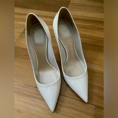 Worn Once! Beautiful, Timeless Dior Heels. Patent Calfskin. 37.5 Christian Dior Heels, Dior Heels, Dior Shoes, Christian Dior, Shoes Women Heels, Calf Skin, Shoes Heels, Color White, Dior