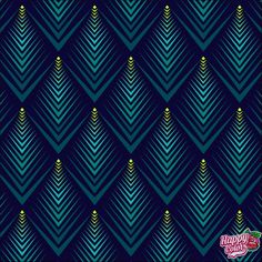 a blue and green pattern with gold leaves on the bottom, in front of a black background