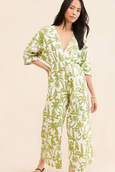 Rent Hunter Wide-Leg Jumpsuit from Nuuly. Pick 6 items for $98/month. Free shipping + returns. Fashion 2024, Wide Leg Jumpsuit, Two Piece Sets, Knit Jumper, Apparel Accessories, Jumpsuit Romper, The Sun, Jumper, Wide Leg