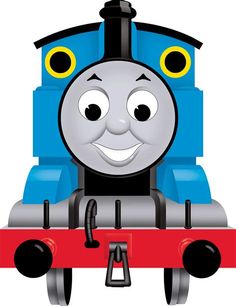 a thomas the train cartoon with big eyes