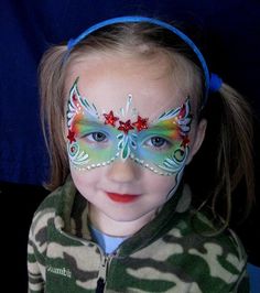 cute girl face painting mask Kids Art Party, Grand Parents, Face Paints, Mask Ideas, Painted Faces, Mask Cute