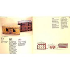 an open book with pictures and text on the page, showing different types of luggage